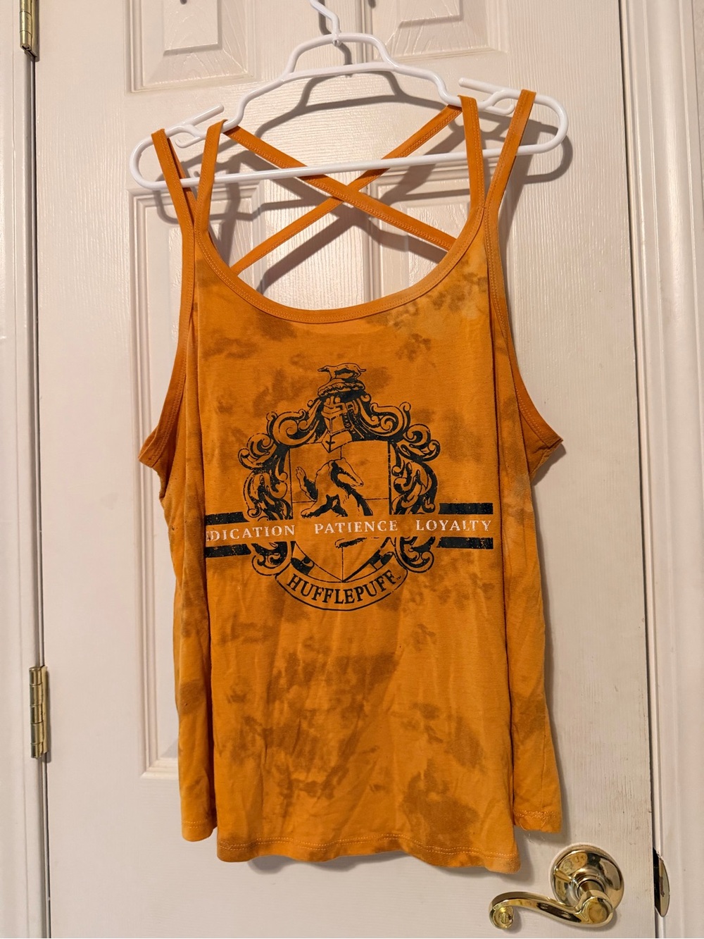 Hufflepuff Strappy Tank Top in Yellow
